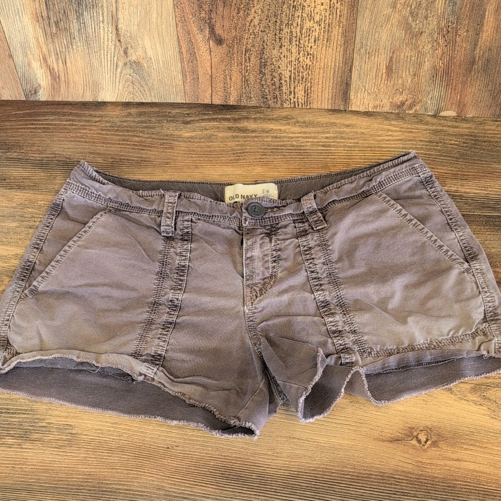 Old Navy Women's Distressed Cotton Shorts - Taupe